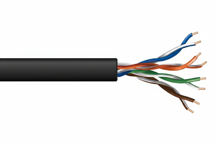 Genesis 63601108 23/4-Pair Cat 6 Unshielded (U/UTP) Networking Cable, Riser, CMR, 1000' (304.8 m) Pull Box, Black
