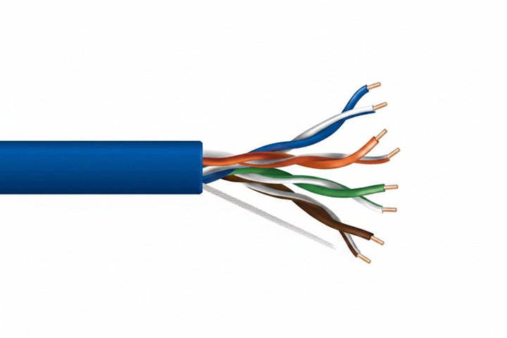 63602106 23/4-Pair Cat 6 Unshielded (U/UTP) Networking Cable, Riser, CMR, 1000' (304.8 m) Reel-in-a-Box, Blue