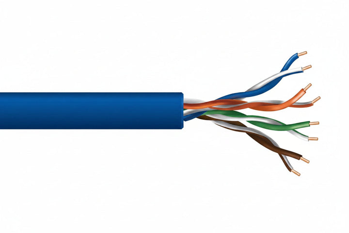 Genesis 63611106 23/4-Pair Cat 6 Unshielded (U/UTP) Networking Cable, Plenum, CMP, FT6, 1000' (304.8 m) Pull Box, Blue