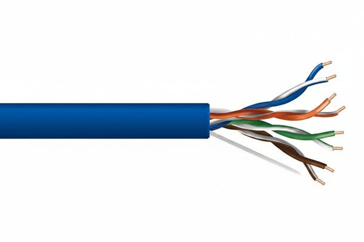 Genesis 63611106 23/4-Pair Cat 6 Unshielded (U/UTP) Networking Cable, Plenum, CMP, FT6, 1000' (304.8 m) Pull Box, Blue