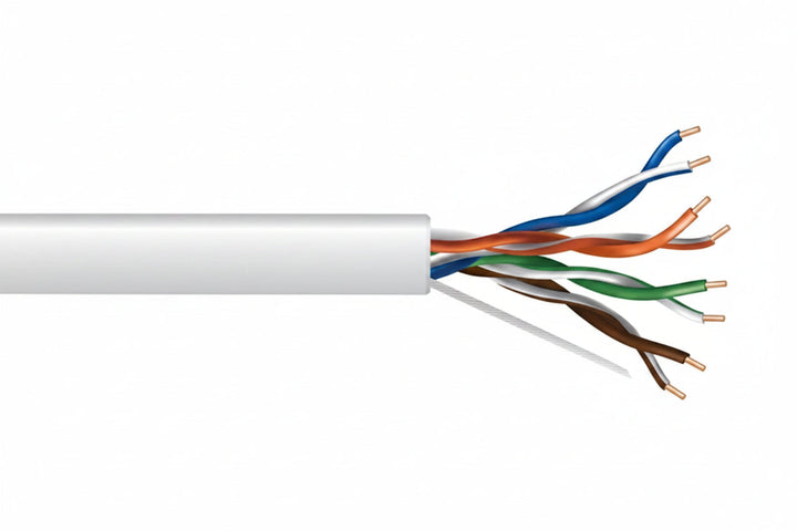 Genesis 63612101 23/4-Pair Cat 6 Unshielded (U/UTP) Networking Cable, Plenum, CMP, FT6, 1000' (304.8 m) Reel-in-a-Box, White