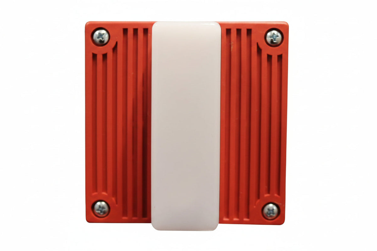 Eaton MT Multitone Horn Strobe, Xenon, Wall, FIRE, Clear Lens, 115 cd, 120V AC, Indoor Outdoor, Red