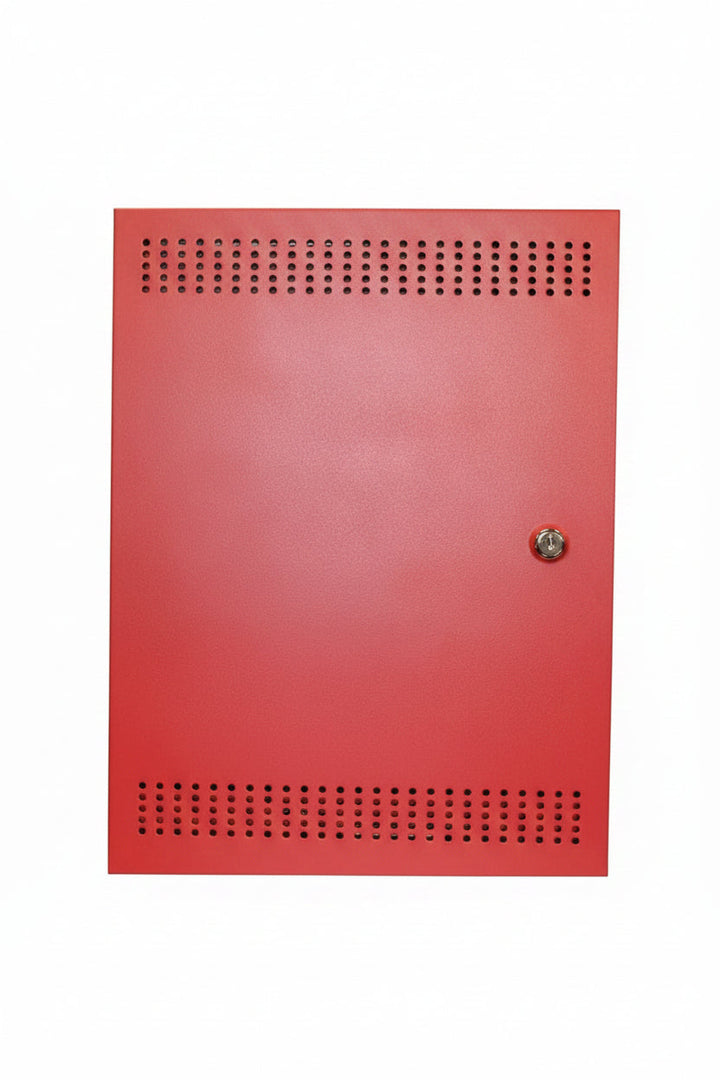 Eaton PS-8-LP PowerPATH Power Supply, NAC Power Supply, 8A, Low Profile Cabinet, up to 7A Battery, 120V, Red