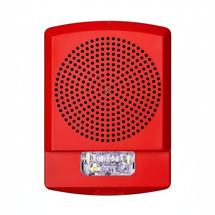 Eaton ELMTSW Wheelock Eluxa Multitone Strobe Horn, FIRE Lettering, Wall Mount, 24V, White