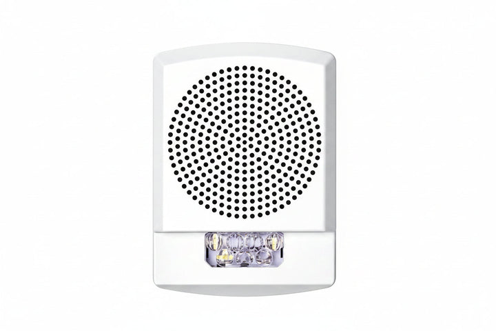 Eaton ELCHSW Wheelock Eluxa Chime Strobe, FIRE Lettering, Wall Mount, 24V, White