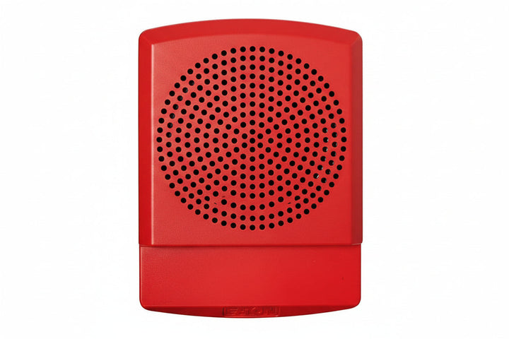 Eaton ELFHNR Wheelock Eluxa Low Frequency Sounder, Wall, FIRE Lettering, 24V, Indoor, Red
