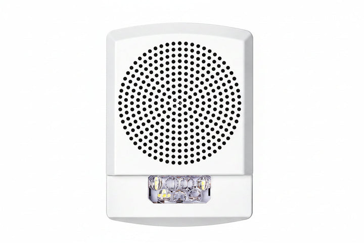 Eaton ELFHSW Wheelock Eluxa Low Frequency Sounder Strobe, Wall, FIRE Lettering, 24V, 110/177 cd, Indoor, White