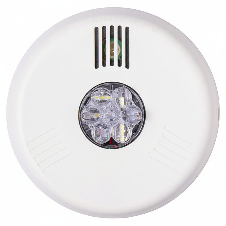 Eaton ELHSWC Wheelock Eluxa Horn Strobe, LED, Ceiling, FIRE, Clear Lens, 15/30/75/110/150/177 cd, 24V, Indoor, White