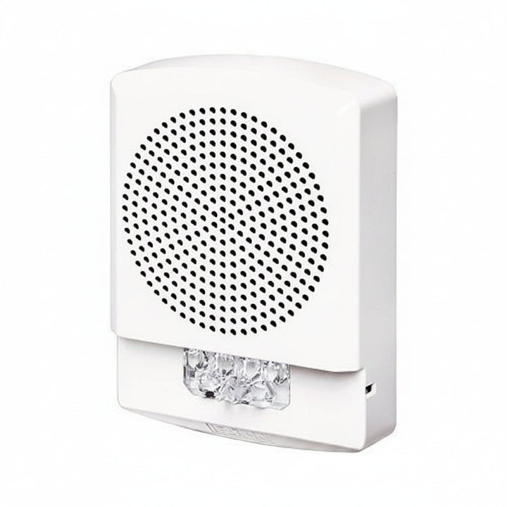 Eaton ELMTSW Wheelock Eluxa Multitone Strobe Horn, FIRE Lettering, Wall Mount, 24V, White