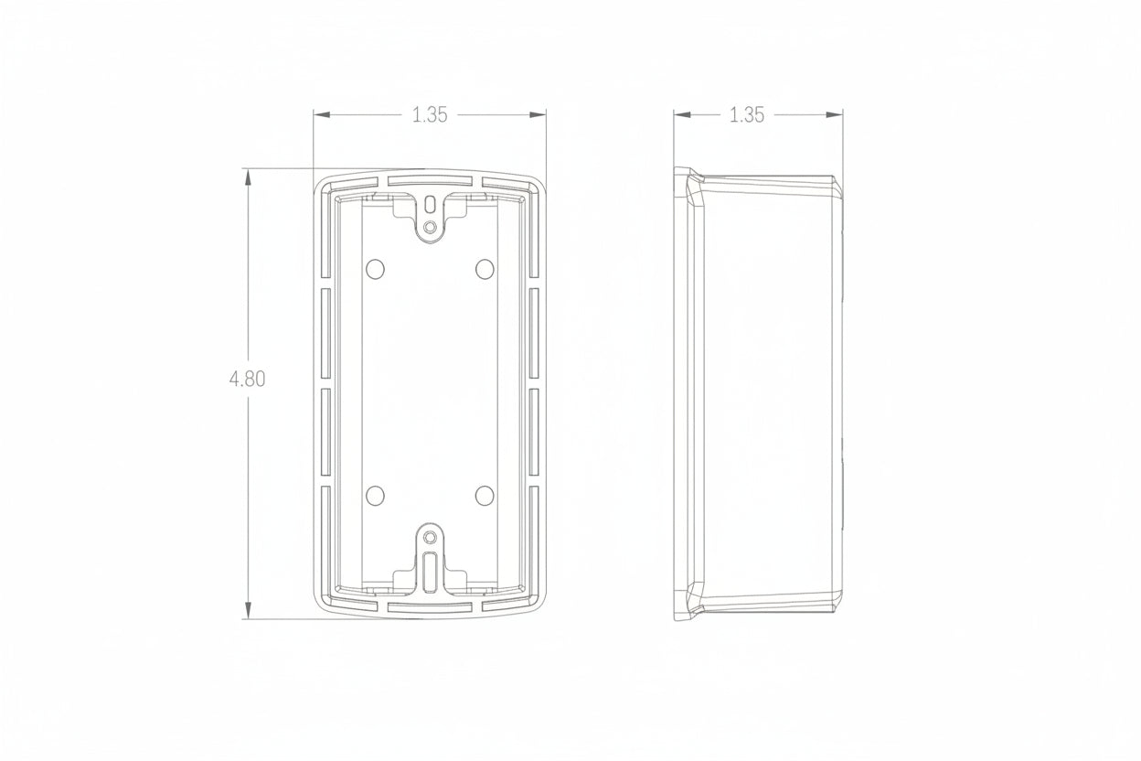 Eaton ELSBB-W Wheelock Eluxa LED Surface Back Box, Wall, Whit