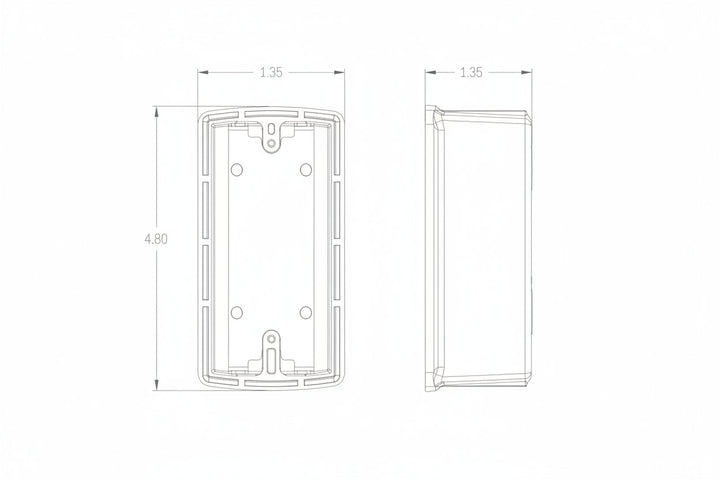 Eaton ELSBB-W Wheelock Eluxa LED Surface Back Box, Wall, Whit