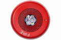 Eaton ELSPSTRC Wheelock Eluxa LED High Fidelity Speaker Strobe, Ceiling, FIRE Lettering, Clear Lens, 24VDC, 15/30/75/110/150/177 cd, Red