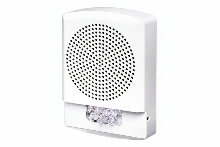 Eaton ELSPSTW-AL Wheelock Eluxa LED High Fidelity Speaker Strobe, Wall, ALERT Lettering, Clear Lens, 24VDC, 15/30/75/110/135/185 cd, White