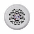 Eaton ELSPSTWC Wheelock Eluxa LED High Fidelity Speaker Strobe, Ceiling, FIRE Lettering, Clear Lens, 24VDC, 15/30/75/110/150/177 cd, White
