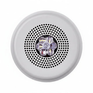 Eaton ELSPSTWC Wheelock Eluxa LED High Fidelity Speaker Strobe, Ceiling, FIRE Lettering, Clear Lens, 24VDC, 15/30/75/110/150/177 cd, White