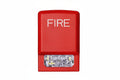 Eaton ELSTR Wheelock Eluxa LED Strobe, Wall, FIRE Lettering, Clear Lens, 24V, 15/30/75/110/135/185 cd, Red