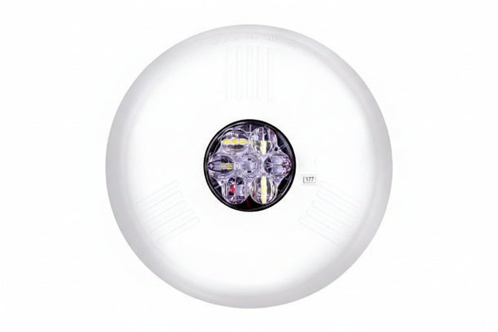 Eaton ELSTWC-AL Wheelock Eluxa LED Strobe, Ceiling, ALERT Lettering, Clear Lens, 24V, 15/30/75/110/150/177 cd, White
