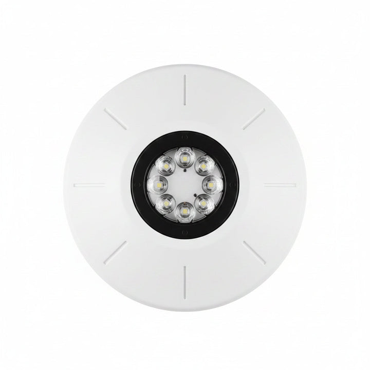 Eaton ELSTWC Wheelock Eluxa LED Strobe, Ceiling, FIRE Lettering, Clear Lens, 24V, 15/30/75/110/150/177 cd, White