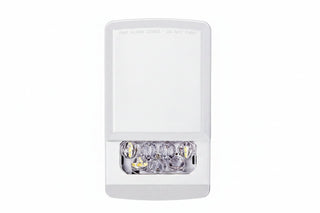 Eaton ELSTW Wheelock Eluxa LED Strobe, Wall, FIRE Lettering, Clear Lens, 24V, 15/30/75/110/135/185 cd, White