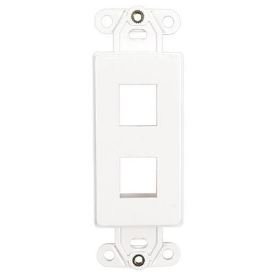 2-Port Modular Wall Plate Faceplate Insert, Cat5e Cat6 SC/APC Keystone, White WJ-02