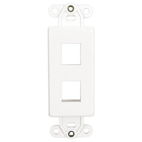 2-Port Modular Wall Plate Faceplate Insert, Cat5e Cat6 SC/APC Keystone, White WJ-02
