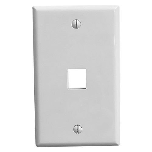1-Port Single-Gang Wall Plate Faceplate for Cat5e, Cat6, SC/APC Keystones WP-01