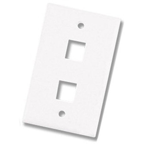 2-Port Single-Gang Wall Plate Faceplate for Cat5e Cat6 SC/APC Keystones WP-02