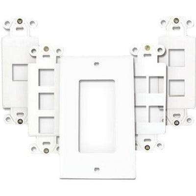 Single Gang Decorative Wall Plate for Cat5e Cat6 SC/APC Keystones WP-SG