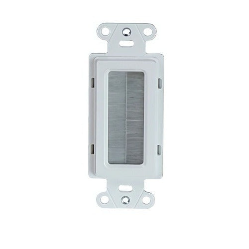 WP1014-WH Single-Gang Cable Access Faceplate Insert, White