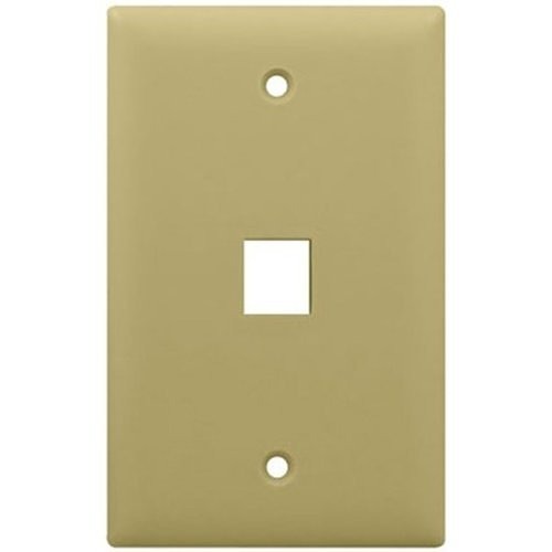 WP3401IV 1-Gang 1-Port Keystone Wall Plate, Ivory