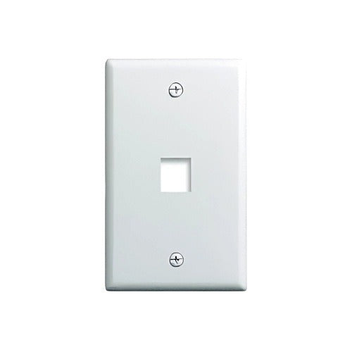 WP3401WH 1-Gang 1-Port Keystone Wall Plate, White