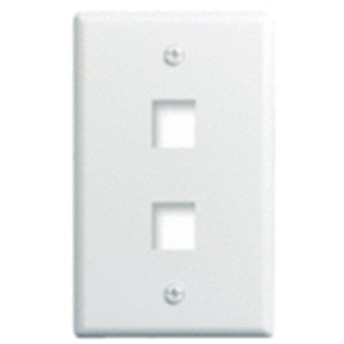 WP3402IV 1-Gang 2-Port Keystone Wall Plate, Ivory