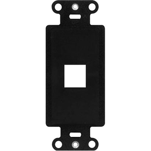 WP3411BK 1-Port Decorator Outlet Strap Faceplate Insert, Black