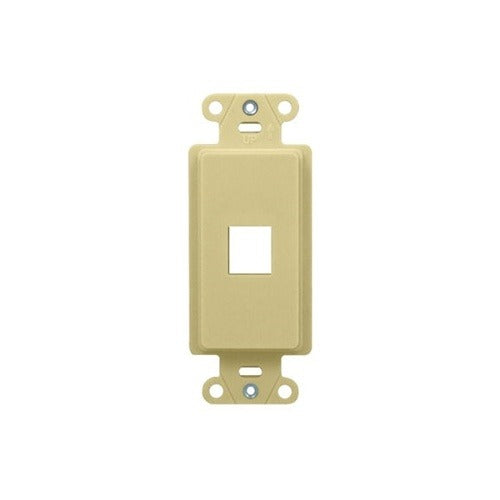 WP3411IV 1-Port Decorator Outlet Strap Faceplate Insert, Ivory