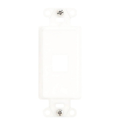 WP3411WH 1-Port Decorator Keystone Wall Plate Insert, White