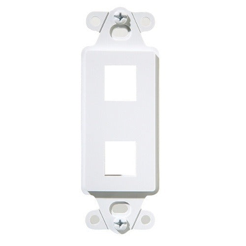 WP3412WH 2-Port Decorator Faceplate Insert, White