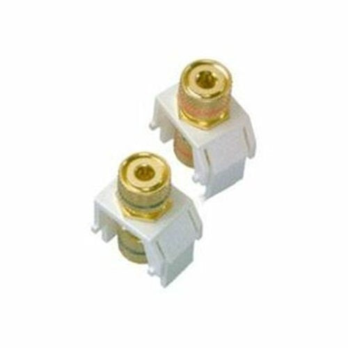 WP3457WH Audio Binding Post Keystone Insert, 2-Pack, White