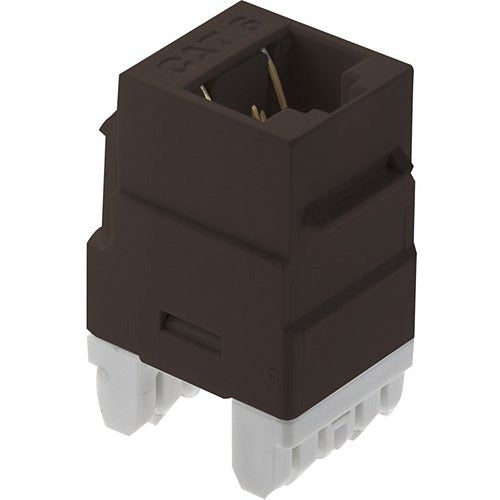 WP3460BR Cat6 RJ45 Keystone Network Insert, Brown