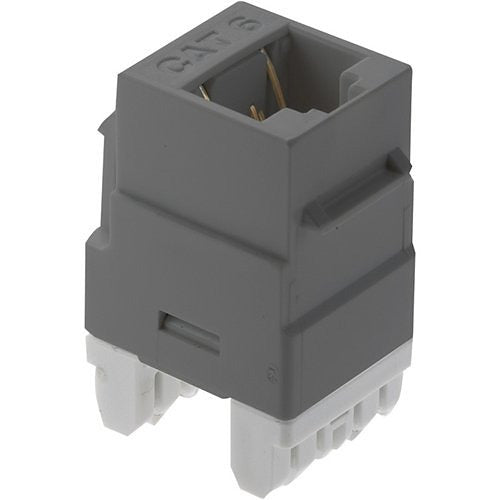 WP3460GY Cat6 RJ45 Keystone Network Connector Insert, Gray