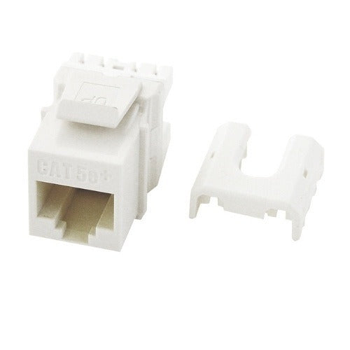 WP3475WH50 Cat5e RJ45 Keystone Network Insert, White, 50-Pack