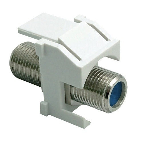 WP3481WH F-Type Coaxial Keystone Connector Insert, White