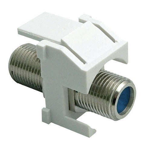 WP3481WH50 F-Type Coaxial Keystone Connector Insert, White, 50-Pack