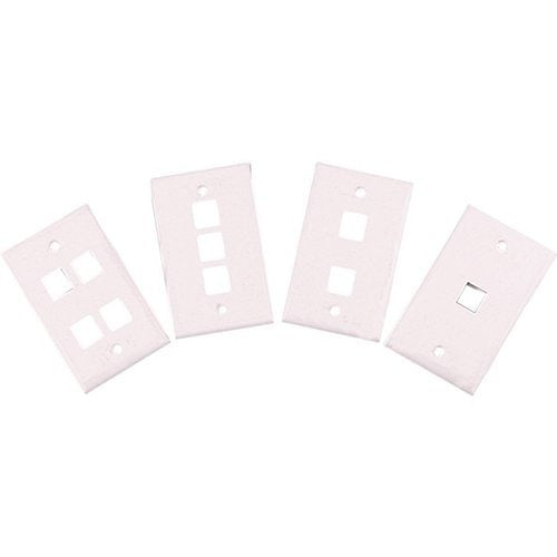 Single-Gang Oversize Wall Plate 1-Port Cat5e Cat6 SC/APC Faceplate WPO-1 White