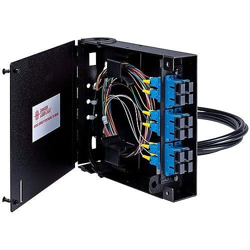 ZDMB6B 7" x 6" x 2" Wall-Mount Fiber Optic Zone Distribution Enclosure, Black