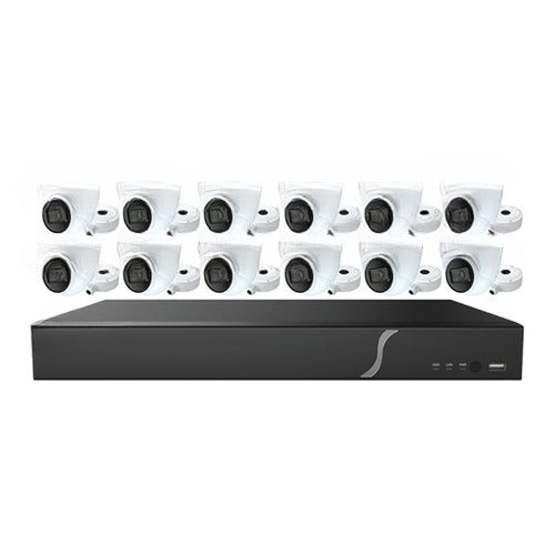 Speco ZIP1612T4 16-Channel NVR 4MP IP Surveillance Kit with 12 Cameras 4TB
