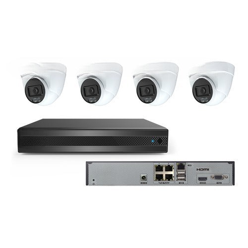 Speco ZIP4T1B 4-Channel NVR Kit 1TB HDD 4x 4MP PoE IP Cameras