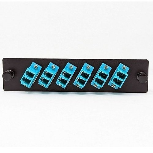 920A-LC2-6-AQ 12-Fiber LC Multi-Mode Adapter Panel – LGX Style with 6 Duplex LC Adapters