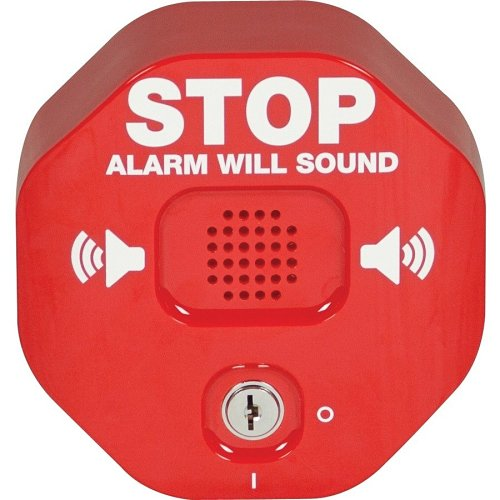 6400 Exit Stopper Multifunction Door Alarm, Red