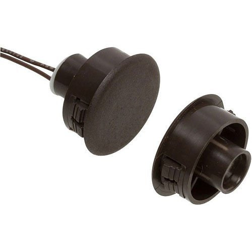 Nascom N1178B/STSD Recessed 1" SPDT Switch Magnet Set for Steel Doors with Wire Leads, Brown
