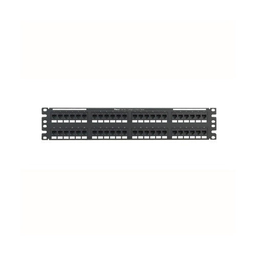 NK6PPG48Y Cat6 48-Port Punchdown Keystone Patch Panel, 2RU, Black